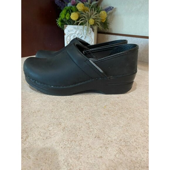 Dansko Womens Black Professional Clogs Size 37 (6.5) EU Slip-Resistant Leather - Picture 6 of 6